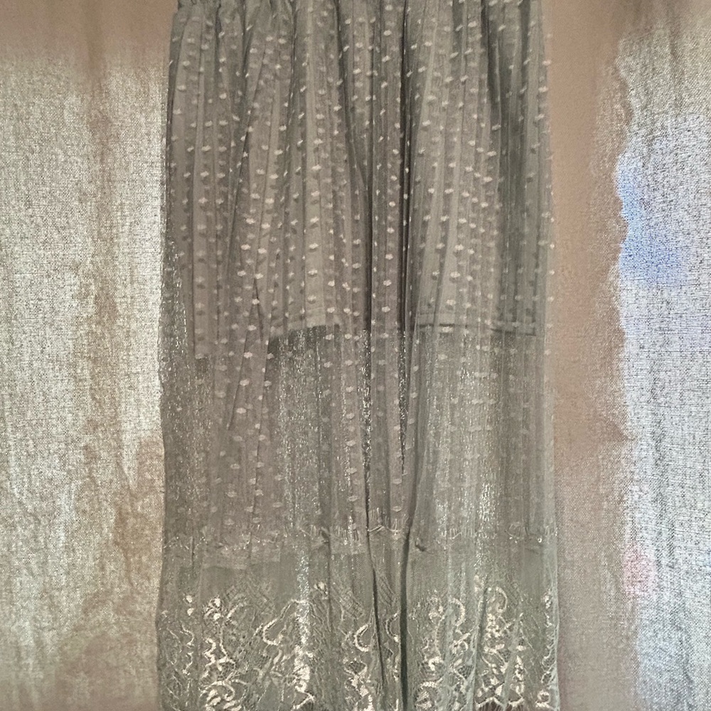 Divided Sheer Gray Maxi Skirt